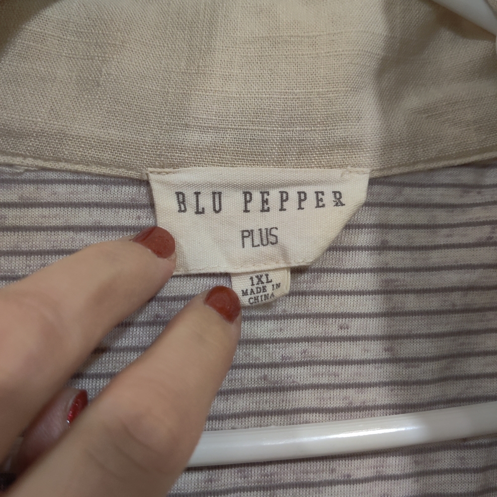 Anthropologie XL Blu Pepper Women's Pink and Cream Jacket - Picture 2 of 4